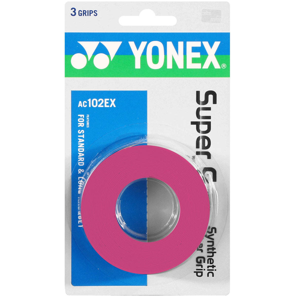 Yonex Super Grap Pink Tennis Overgrip (3 Pack)