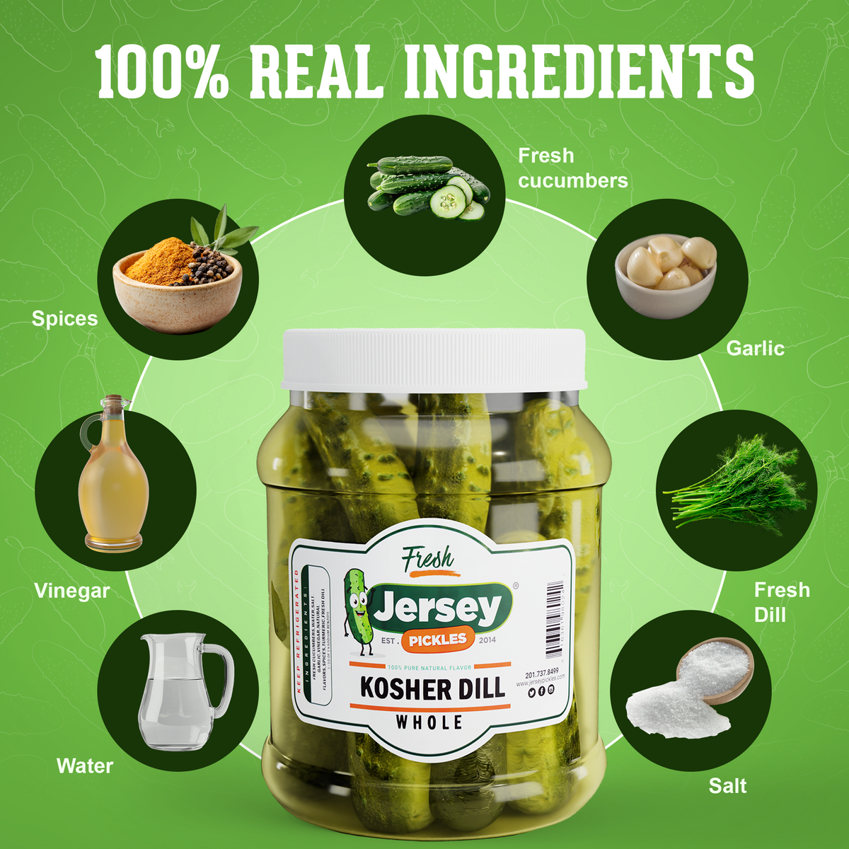 Whole Kosher Dill Pickles