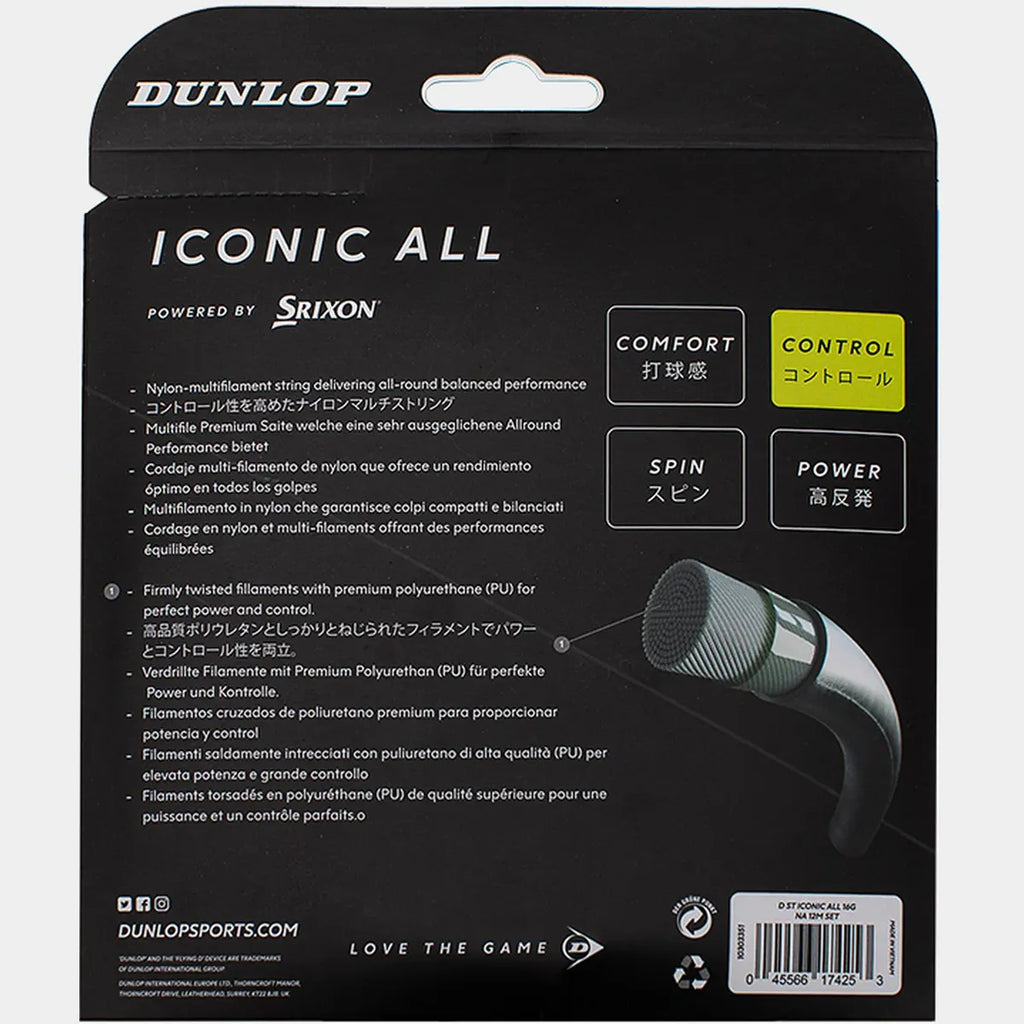 Dunlop Iconic All 17g Tennis String (Set)