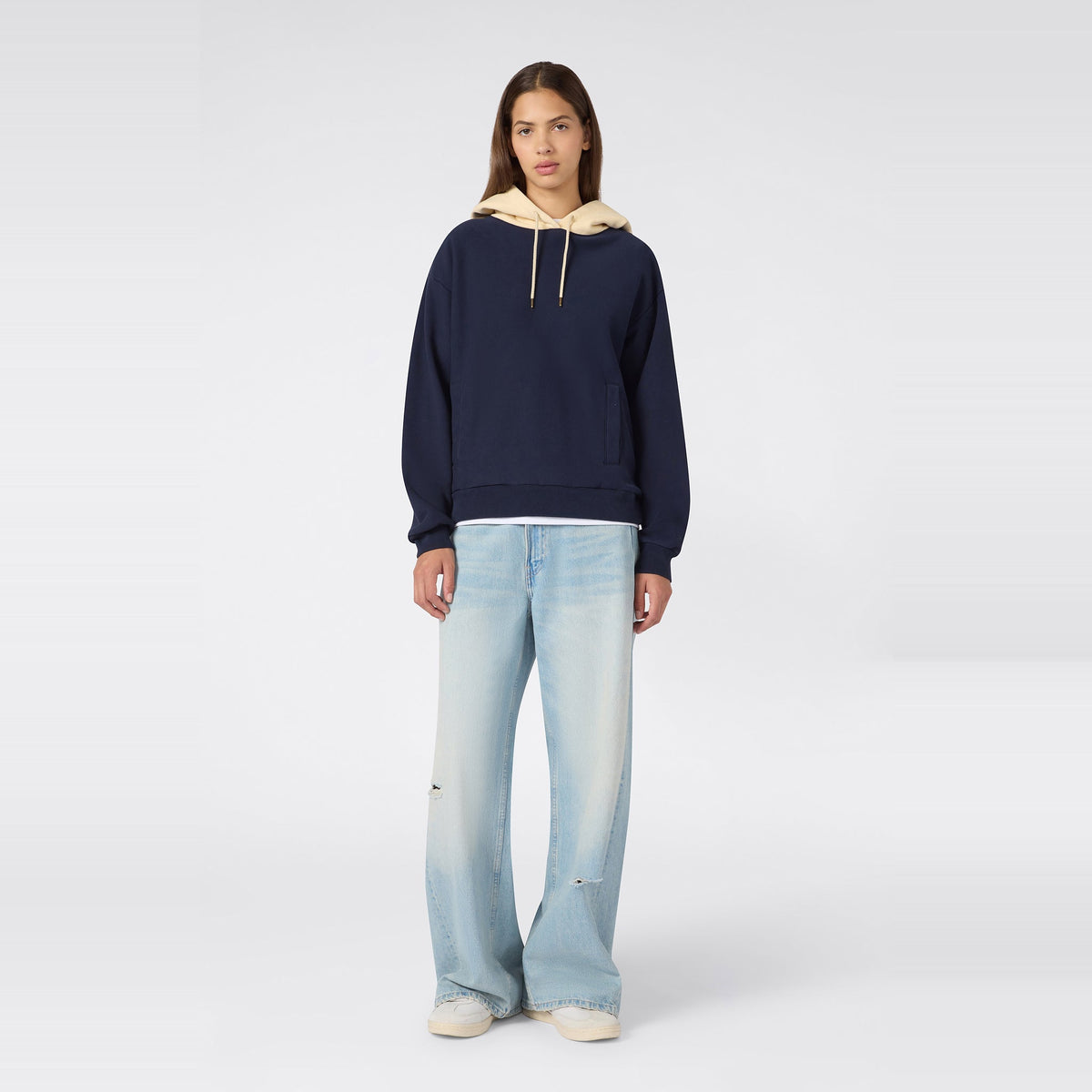 Women's Knitted Hooded Sweatshirt