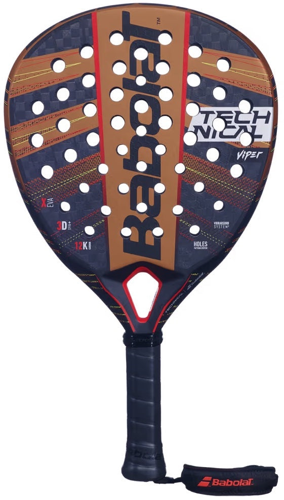 Babolat Technical Viper Padel Racket (Metallic Copper/Black/Red)