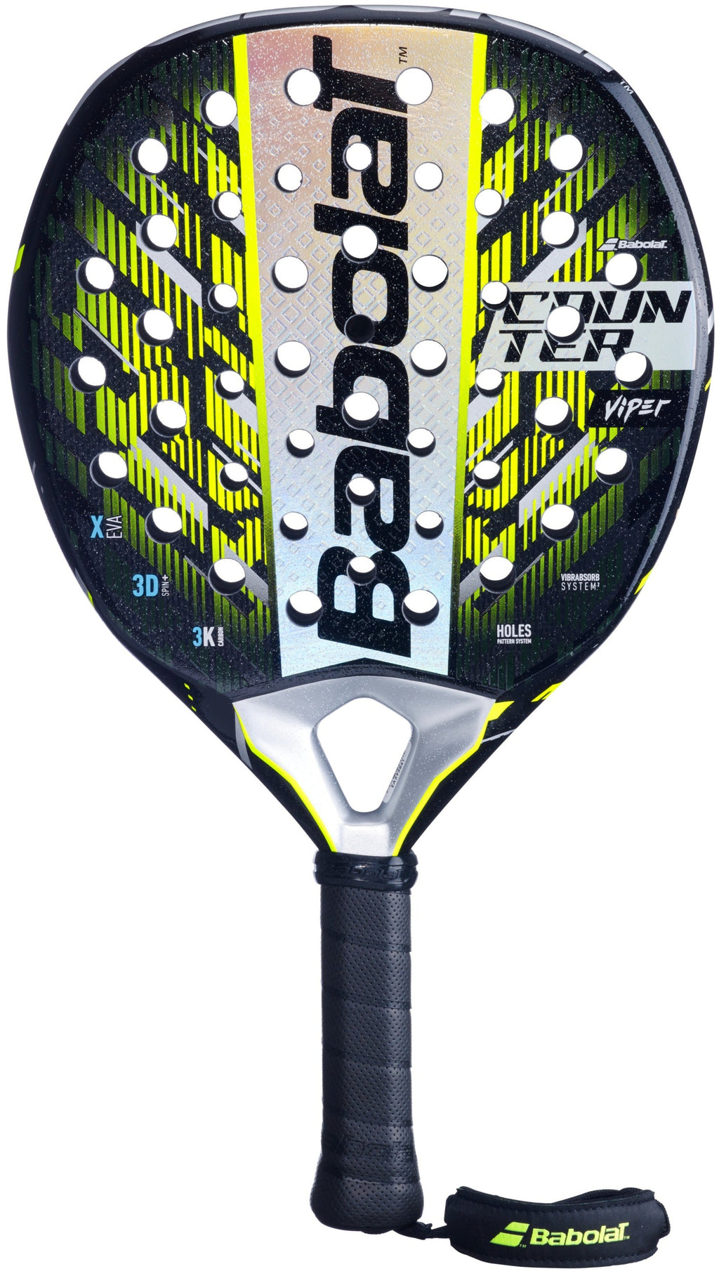 Babolat Counter Viper 2.5 Padel Racket (Black/Yellow)