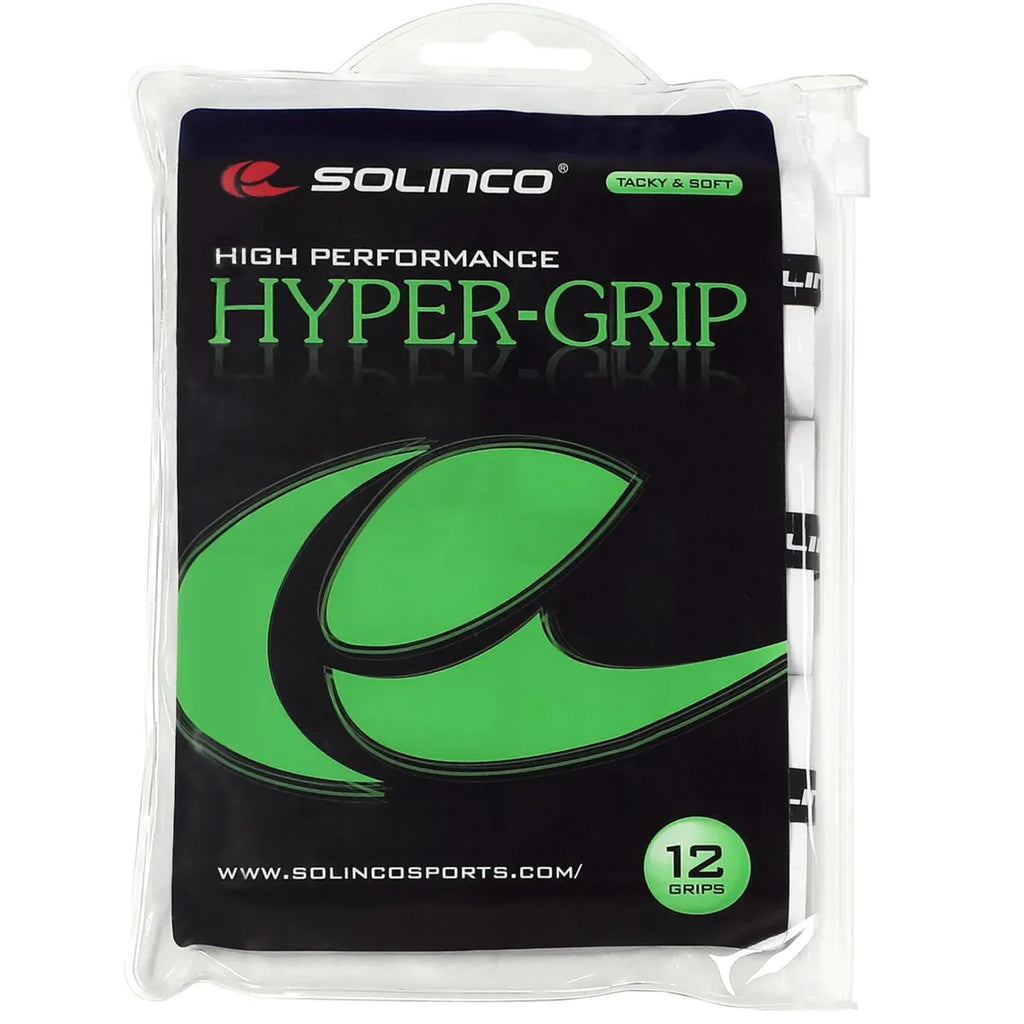 Solinco HyperGrip Black Tennis Overgrip (12 Pack)