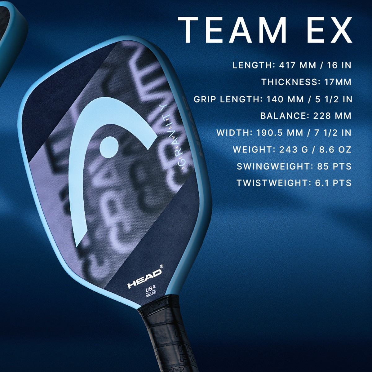Head Gravity Team EX Pickleball Paddle