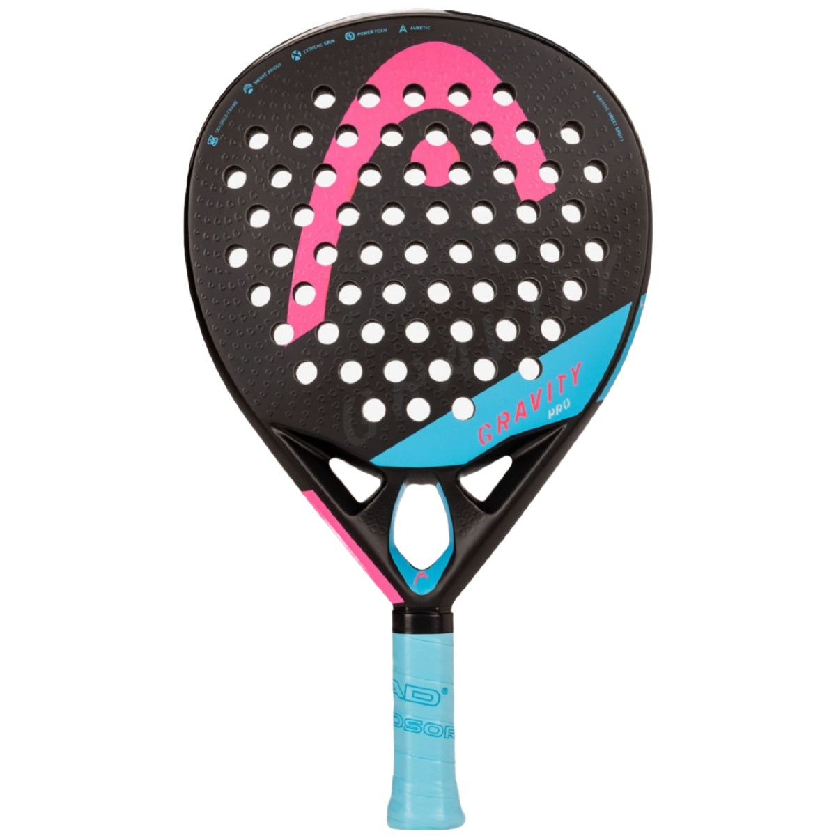 Head Gravity Pro Padel Racket (Black/Blue/Pink)