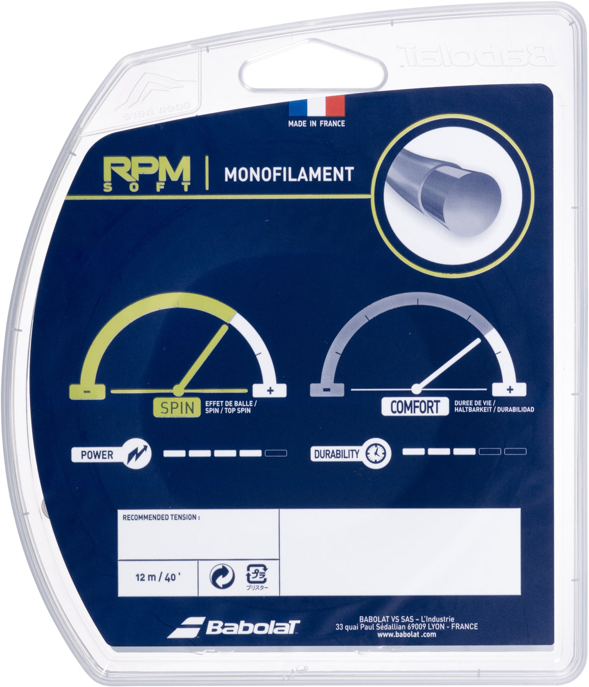 Babolat RPM Soft 16g Grey Tennis String (Set)