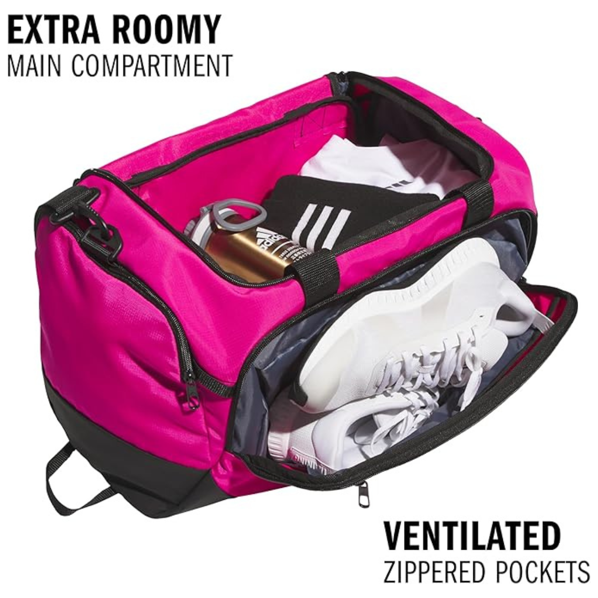 Adidas Defender 5 Small Duffel Bag (Shock Pink)