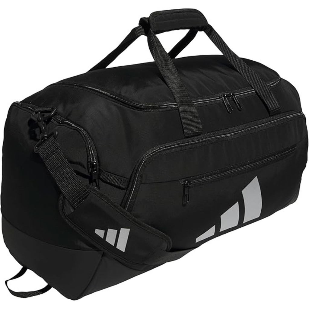 Adidas Defender 5 Medium Duffel Bag (Black/Silver Metallic)