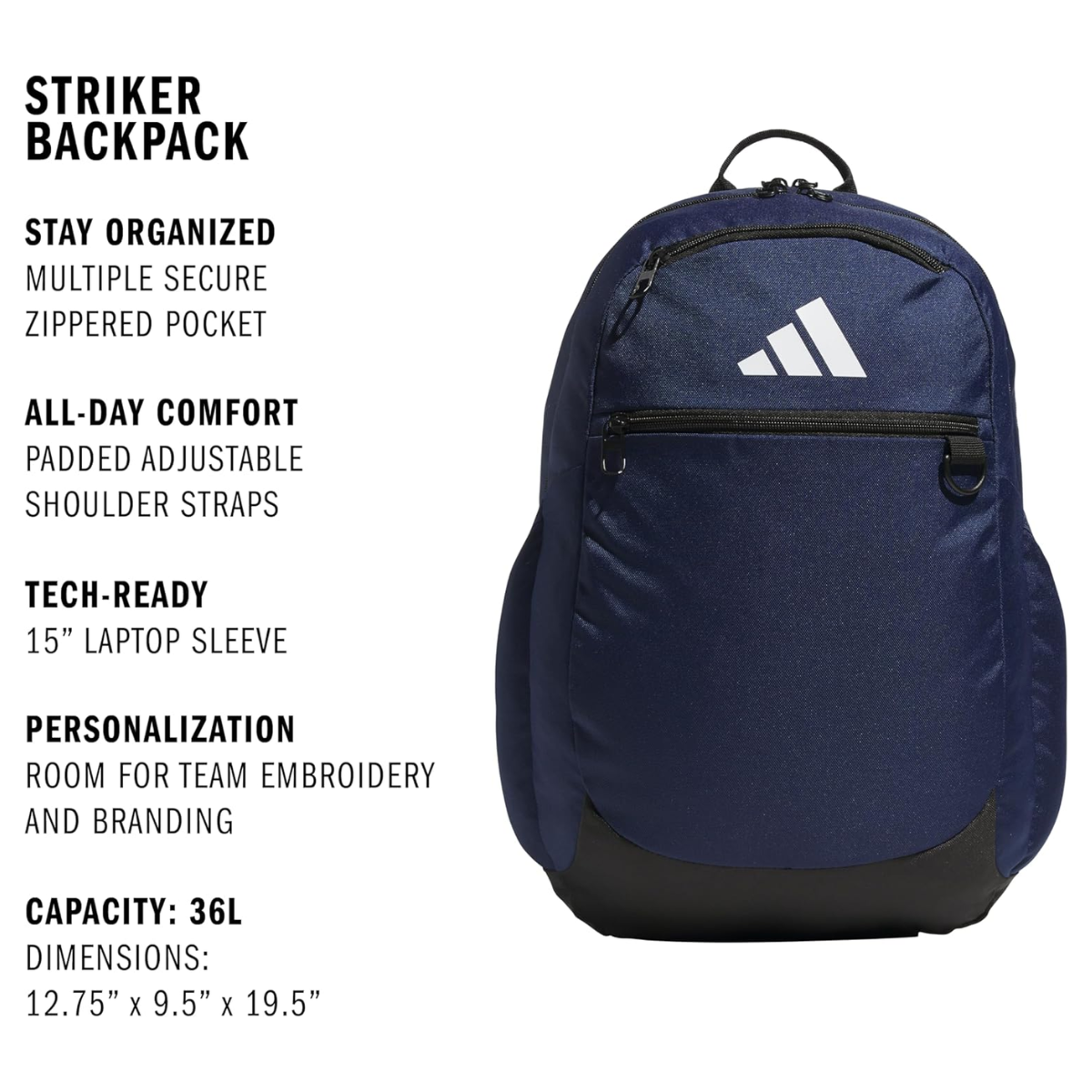 Adidas Striker 3 Backpack (Navy Blue)