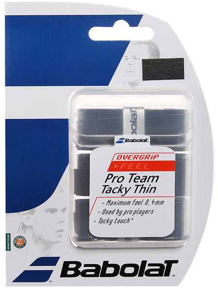 Babolat Pro Team Thin Tacky Tennis Overgrip (3 Pack)