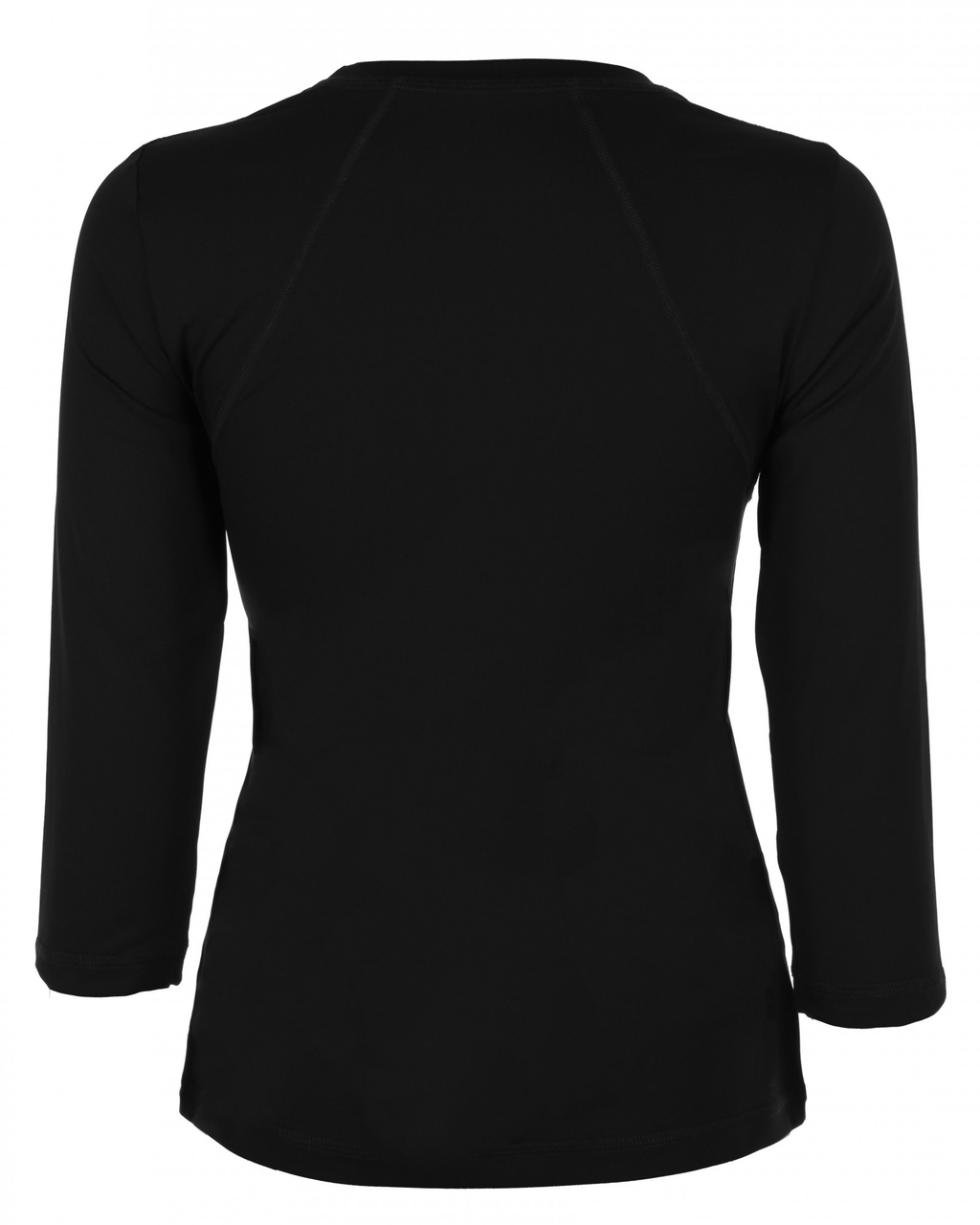 Sofibella Women's Classic 3/4 Sleeve Tennis Top (Black)