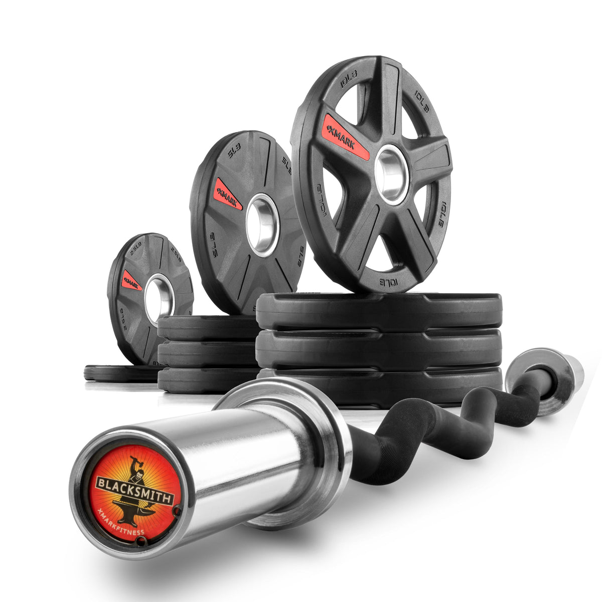 Texas Star Olympic Weight Plates and Curl Barbell Sets