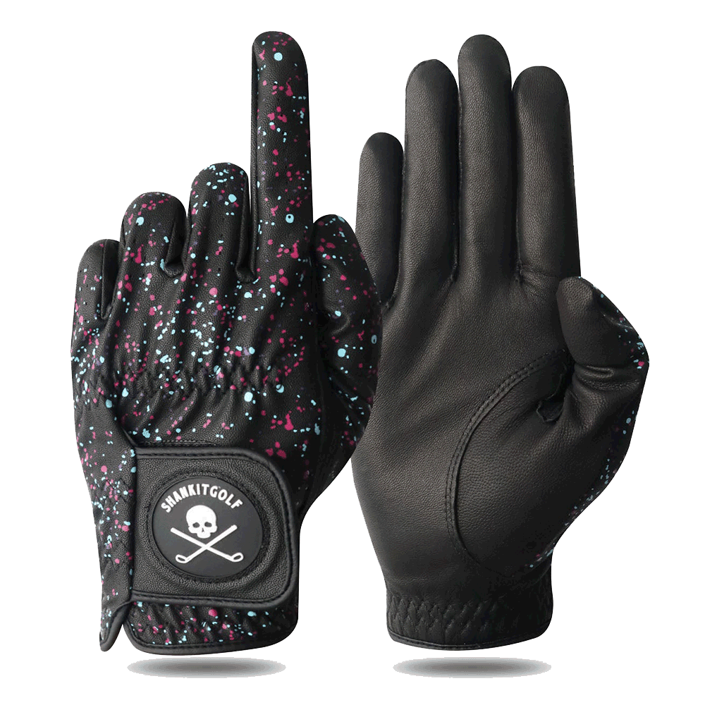 Black Paint Splatter Golf Glove