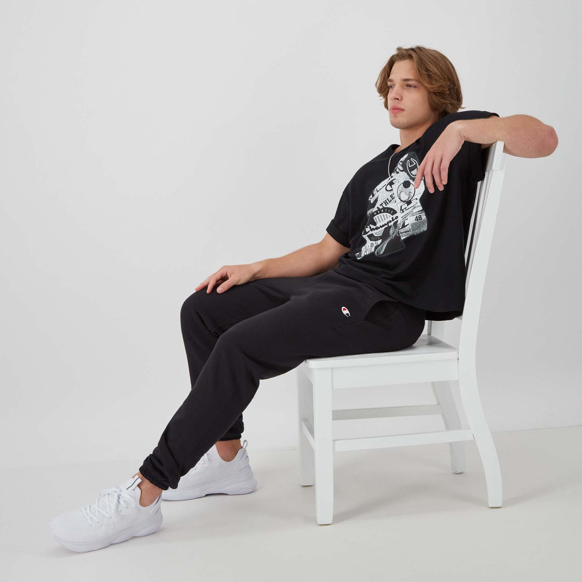 Reverse Weave Small Logo Cinched Sweatpants