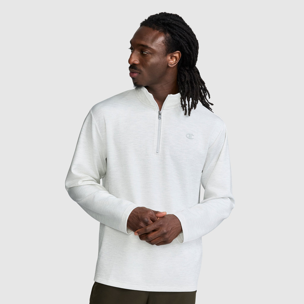 Sport Long Sleeve 1/4 Zip Mockneck, C Logo