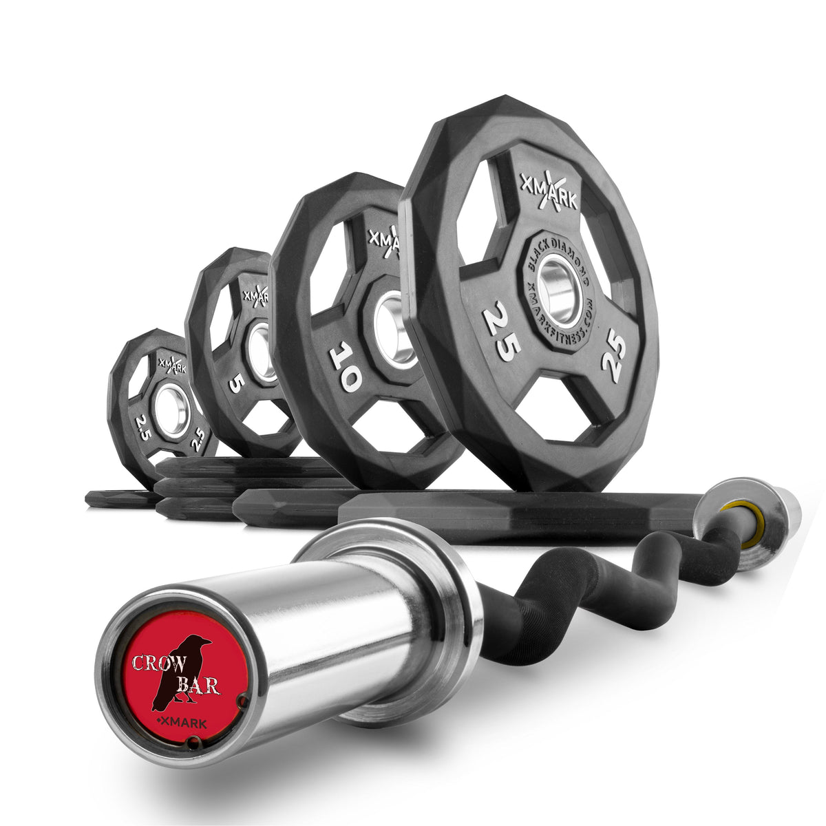 Black Diamond® Olympic Weight Plates and Curl Barbell Sets