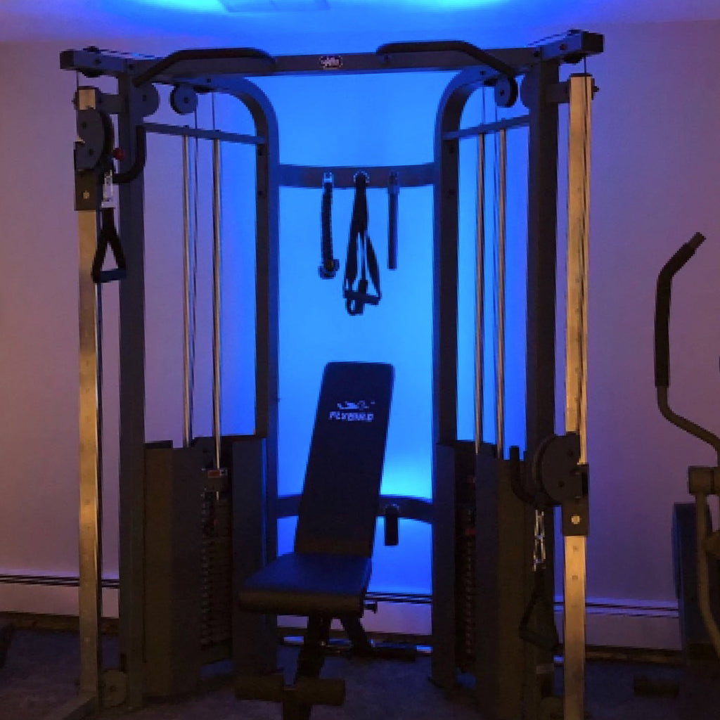 Functional Trainer Cable Machine with Dual 200 lb Weight Stacks