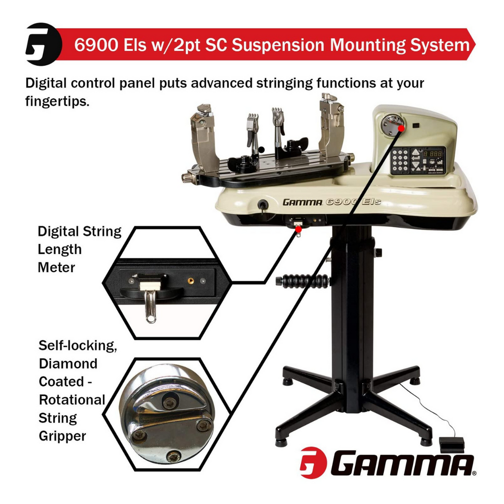 GAMMA 6900 ELS 2pt Self-Centering Universal Stringing Machine