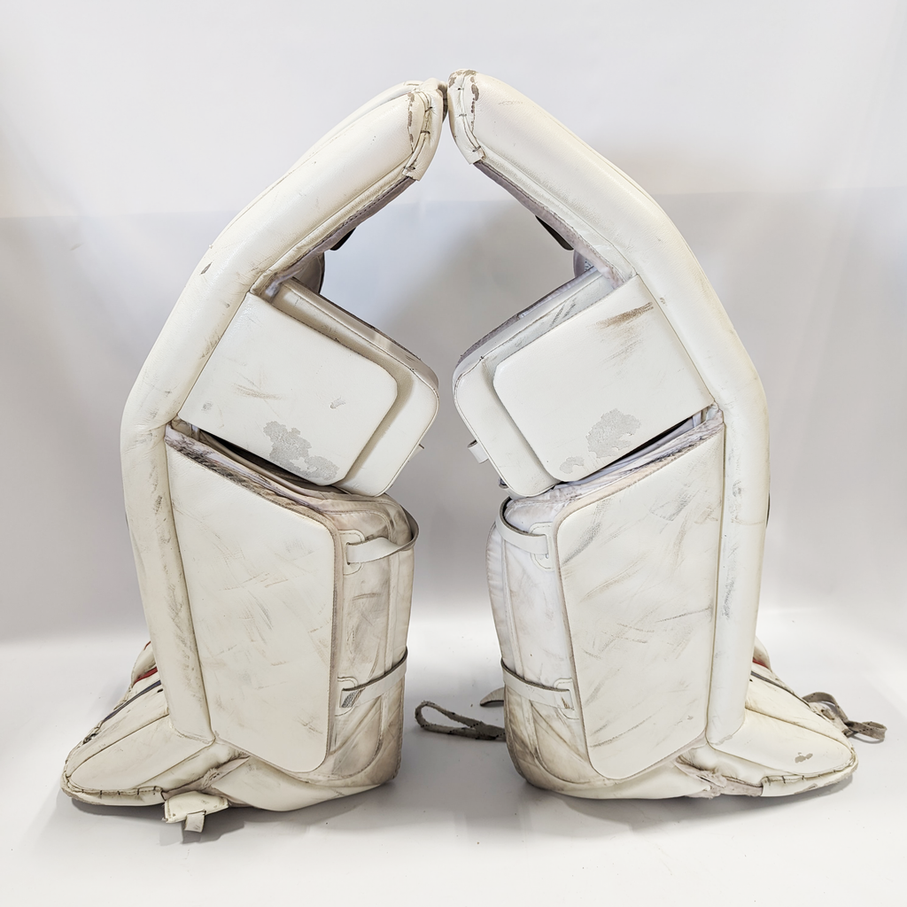 CCM Premier - Used Pro Stock Goalie Pads (White/Red/Blue)
