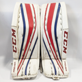 CCM Premier - Used Pro Stock Goalie Pads (White/Red/Blue)