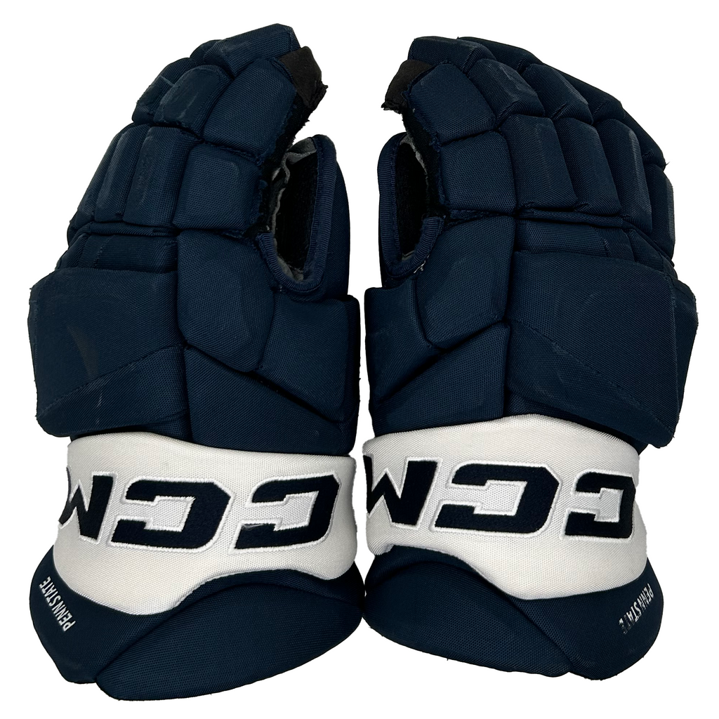 CCM Jetspeed FT8 Pro - Used NCAA Pro Stock Gloves (Navy/White)
