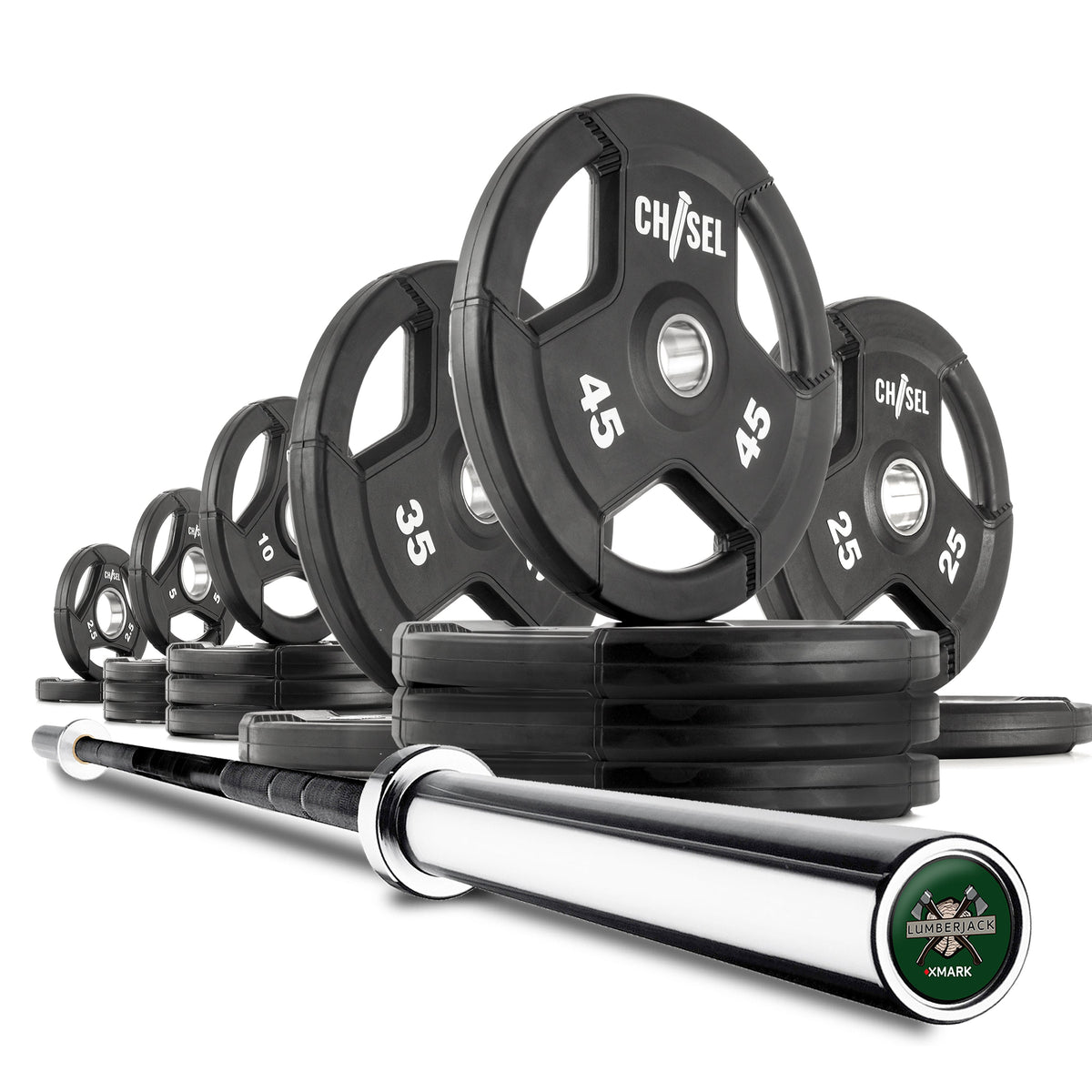 Chisel Olympic Weight Plates & Bar Set Builder