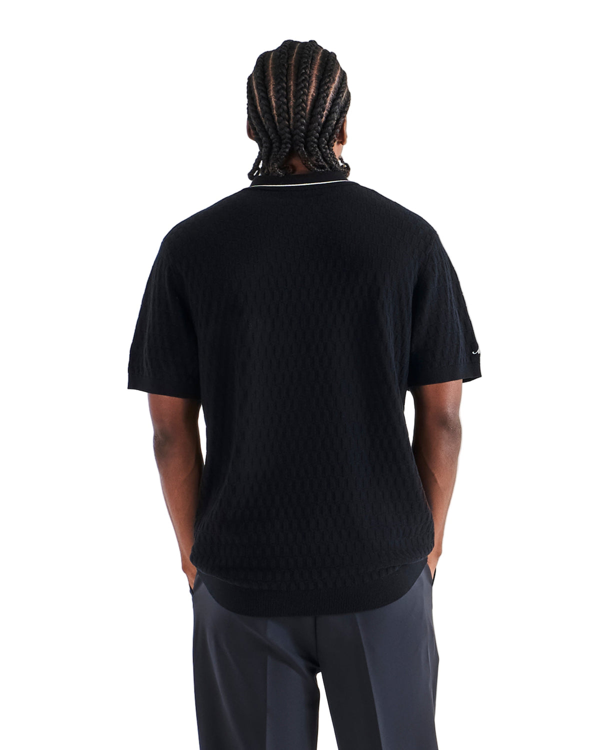 Malbon Crest Knit Polo