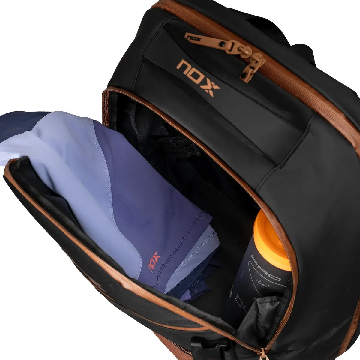 Nox Luxury Open Series Backpack(Black/Brown)