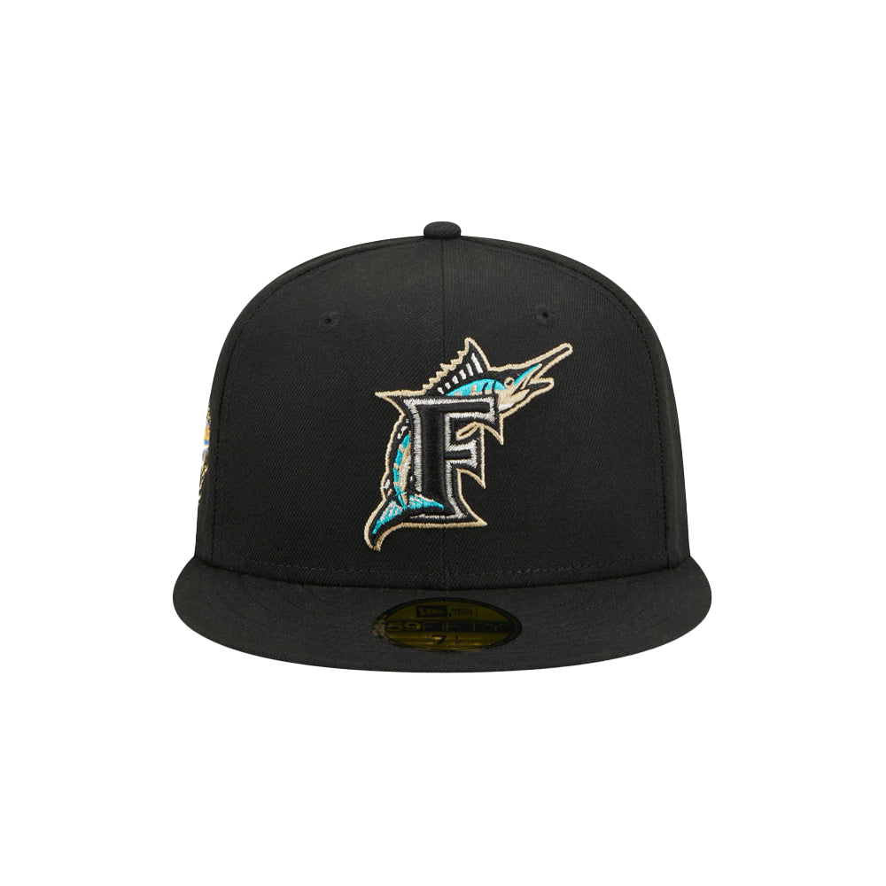 New Era MLB Miami Marlins Laurel Sidepatch 59Fifty Fitted