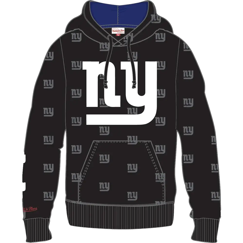 New York Giants Mitchell & Ness All Over Print Fleece Hoodie