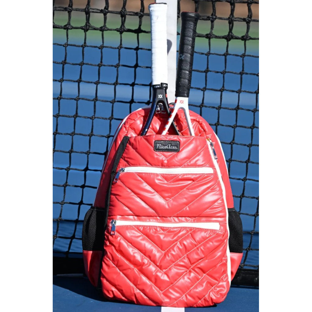 NiceAces Emily Tennis Backpack (Cherry Cheer)