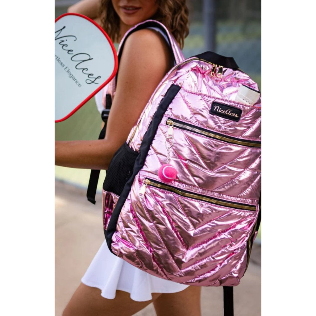 NiceAces Emily Tennis Backpack (Rose Sorbet)