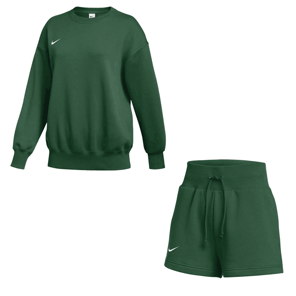 Nike Women's Team Sportswear Phoenix Fleece Set - Crew and Short