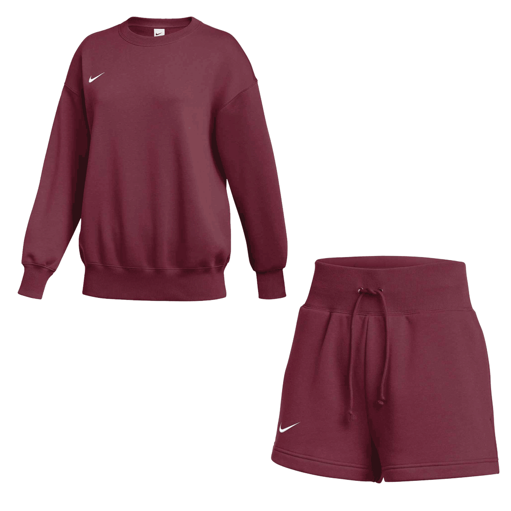 Nike Women's Team Sportswear Phoenix Fleece Set - Crew and Short