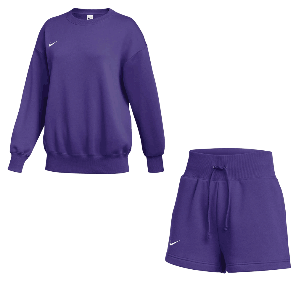 Nike Women's Team Sportswear Phoenix Fleece Set - Crew and Short