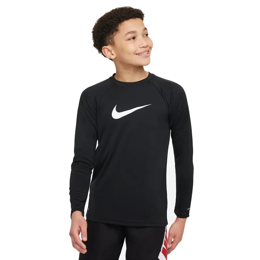 Nike Swim Boys Hydroguard Essential Big Kids Dri-FIT UV Long Sleeve Top