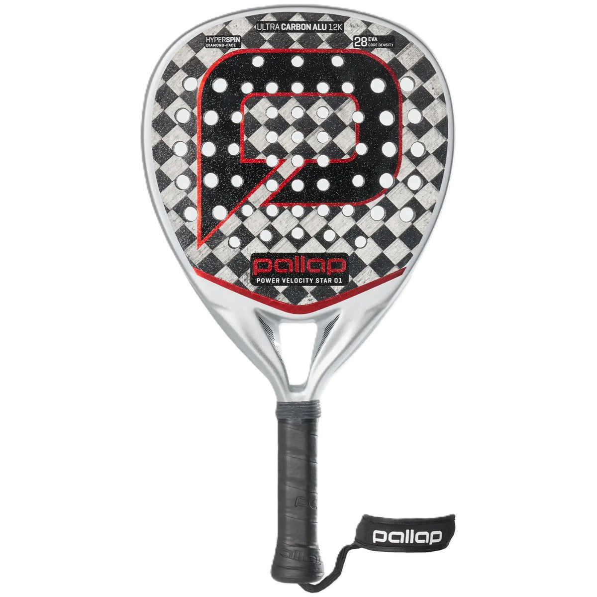 Pallap Power Velocity Star 01 Padel Racket (Silver/Carbon)