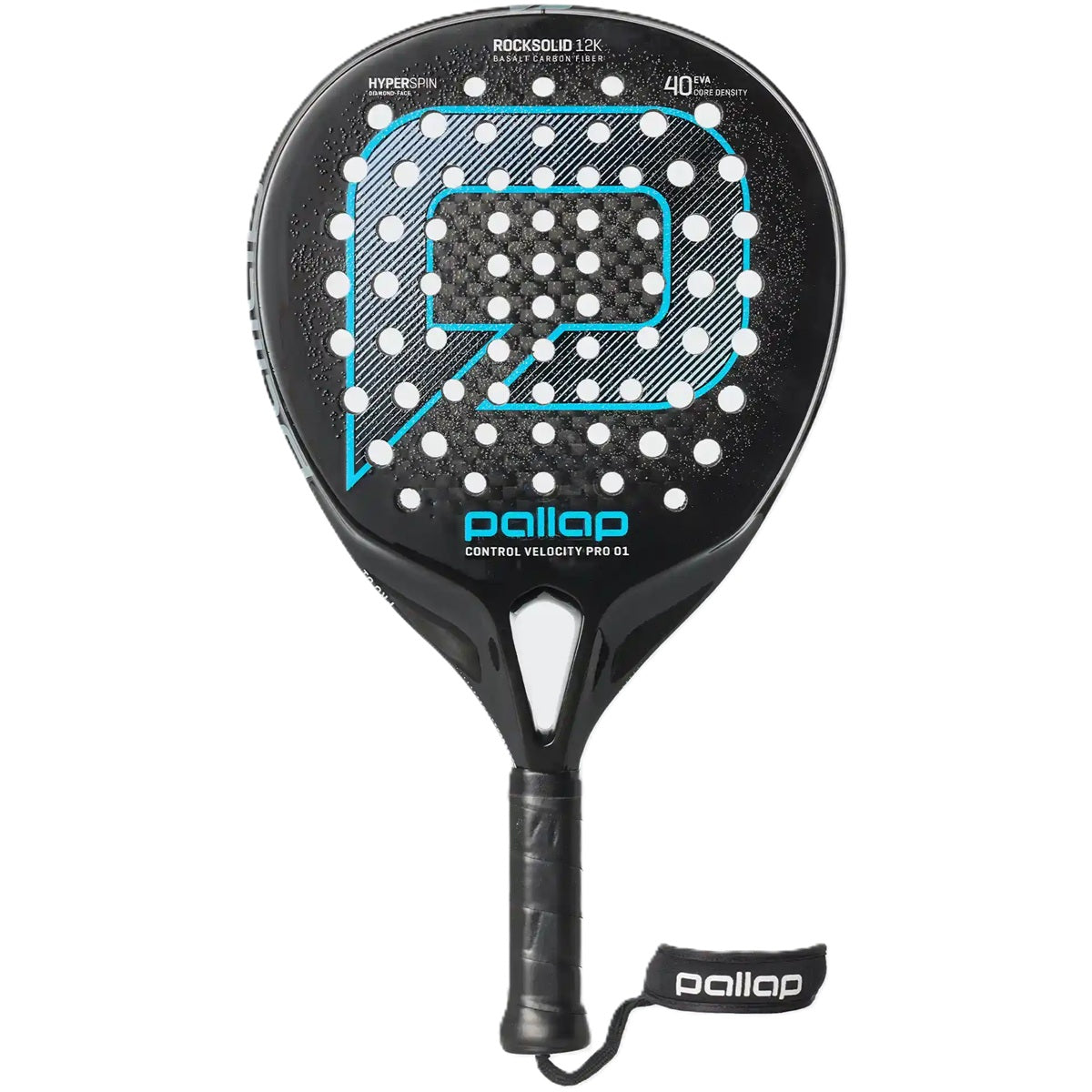 Pallap Control Velocity Pro 01 Padel Racket (Black/Carbon)