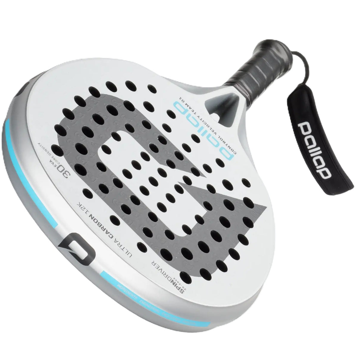 Pallap Control Velocity Team 01 Padel Racket (Silver/White)