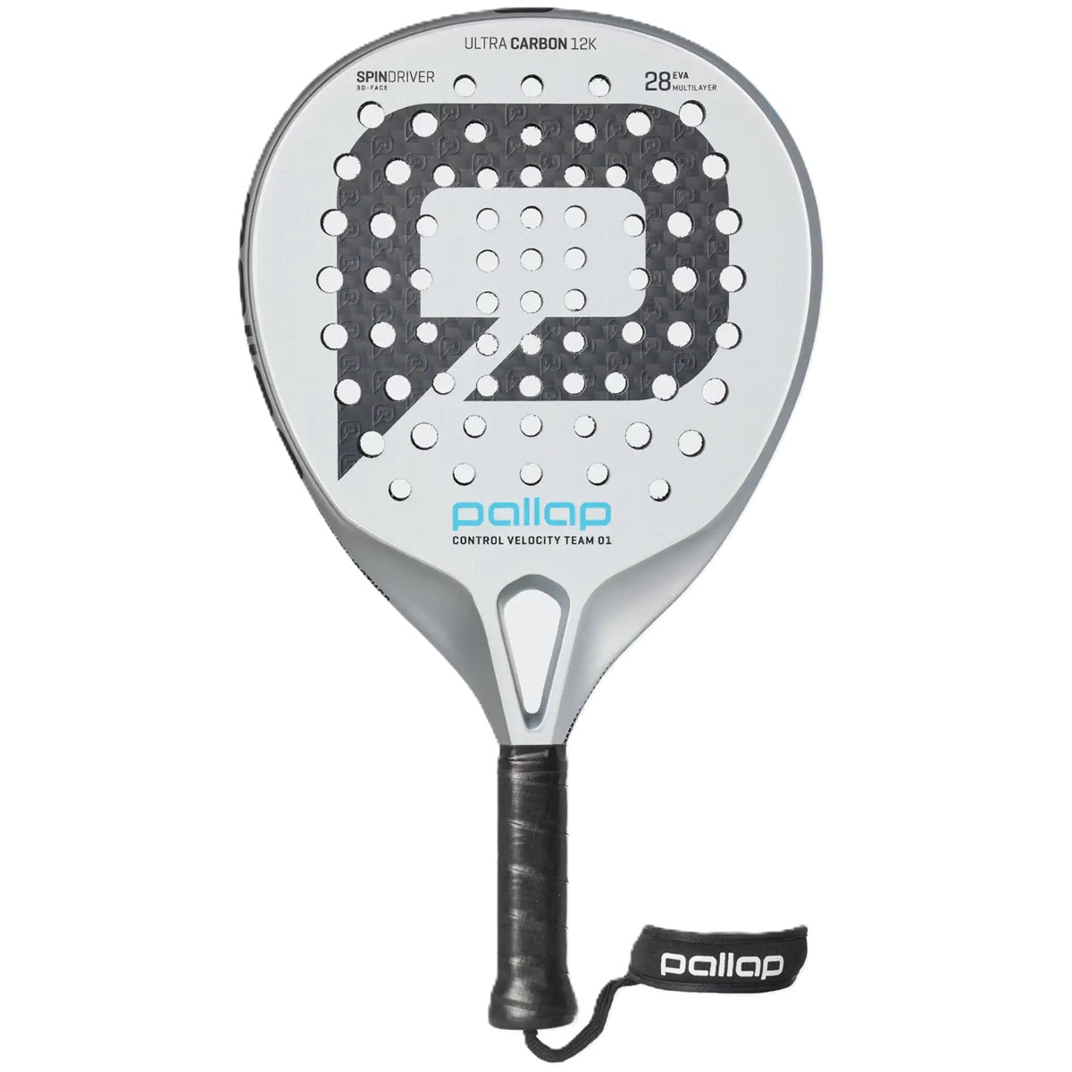 Pallap Control Velocity Team 01 Padel Racket (Silver/White)
