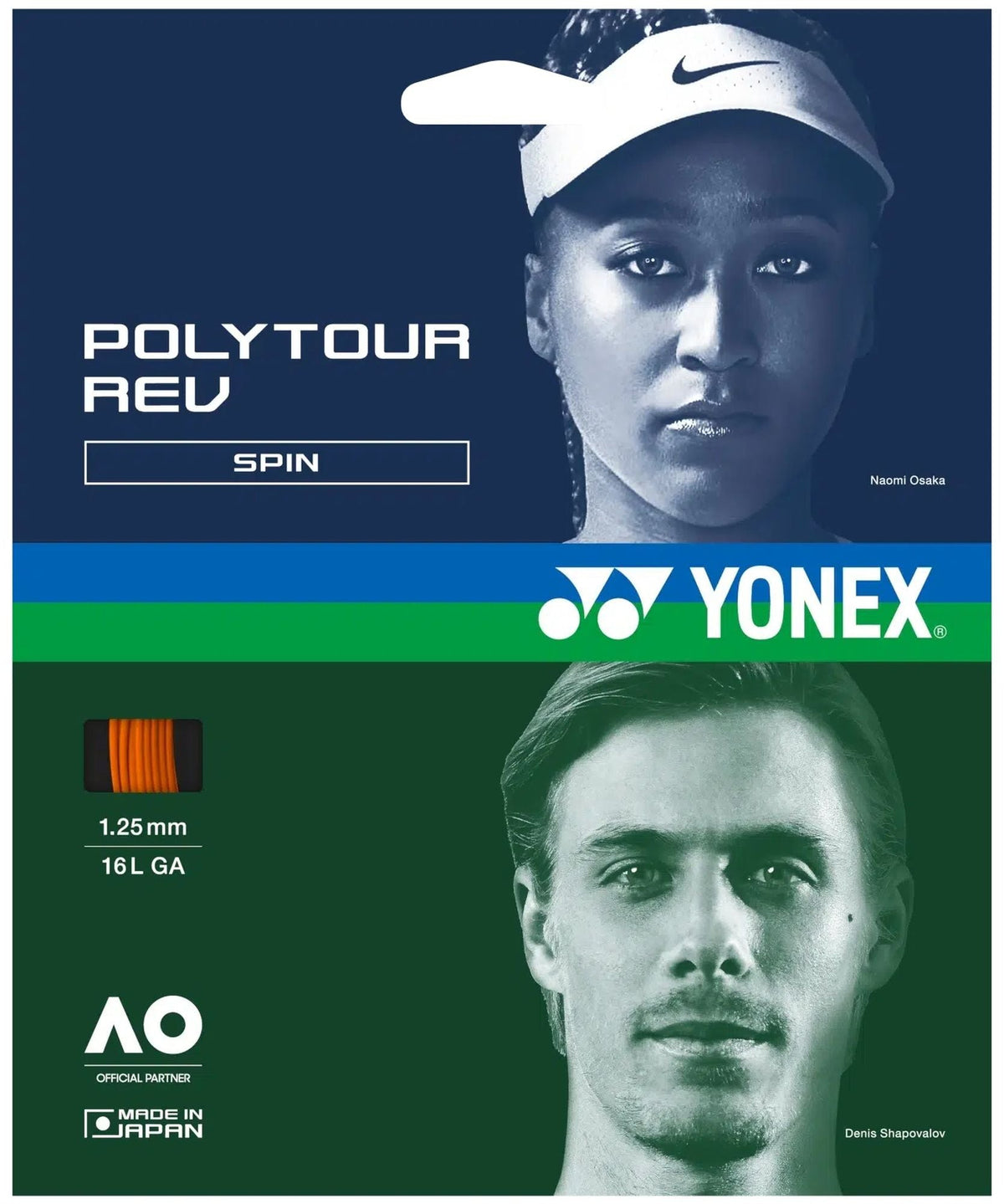 Yonex PolyTour Rev 125 Tennis String (Set)