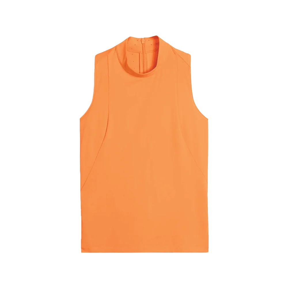 Puma Golf Women's Nylon Sport Sleeveless Mockneck Polo