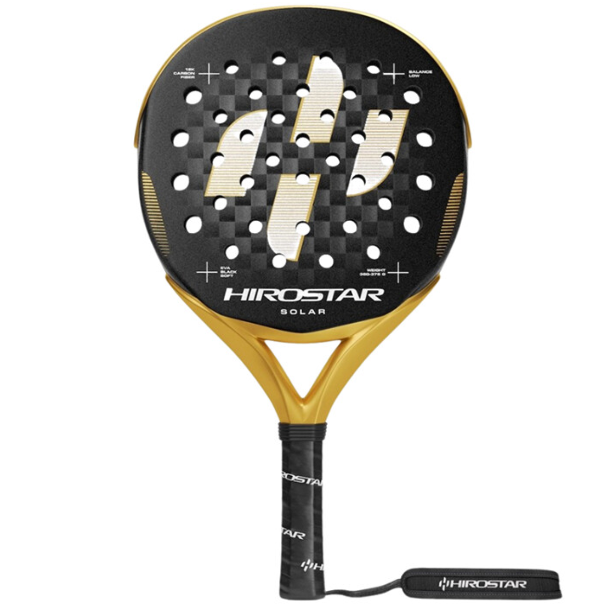 Hirostar Solar Padel Racket - Soft Black EVA Core
