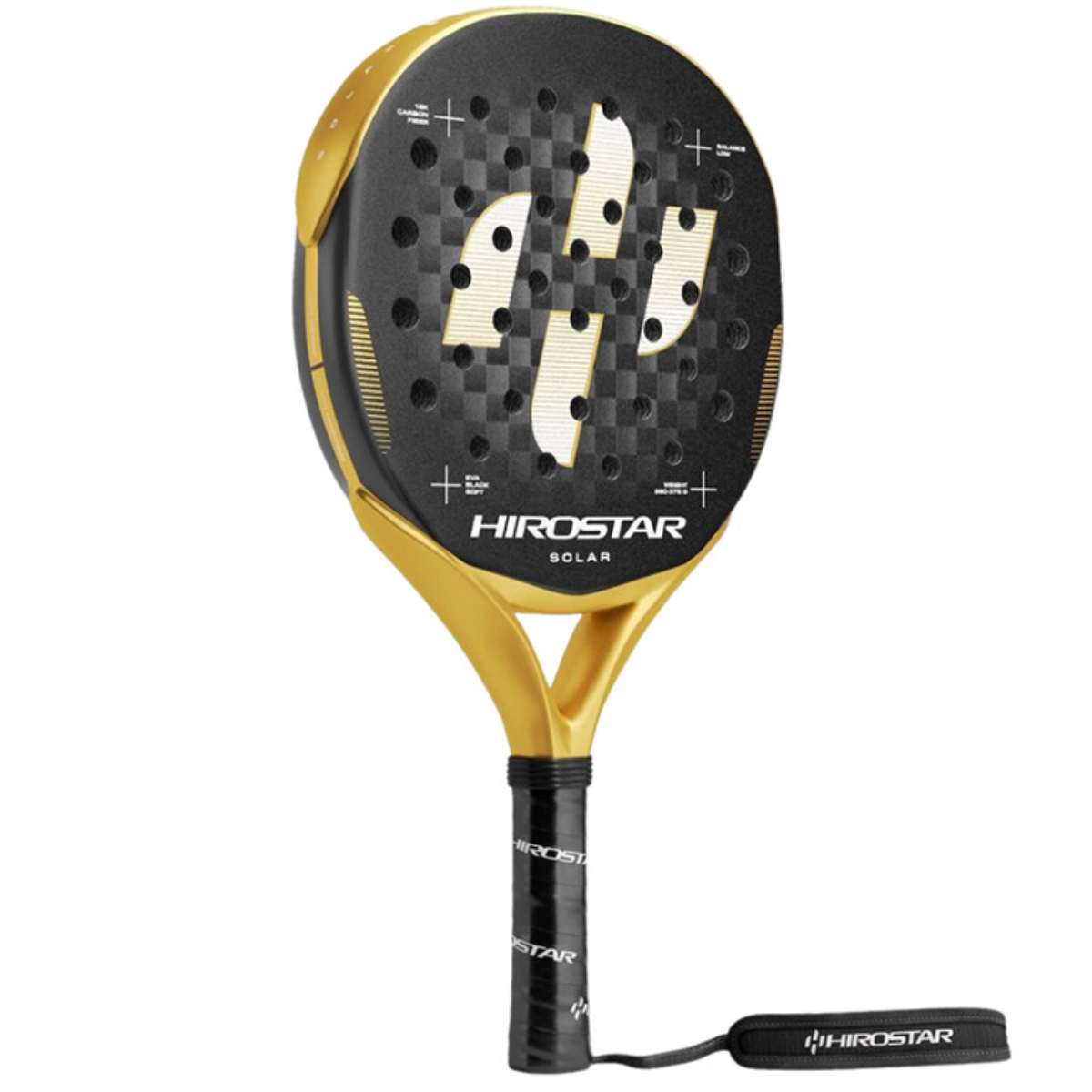Hirostar Solar Padel Racket - Soft Black EVA Core