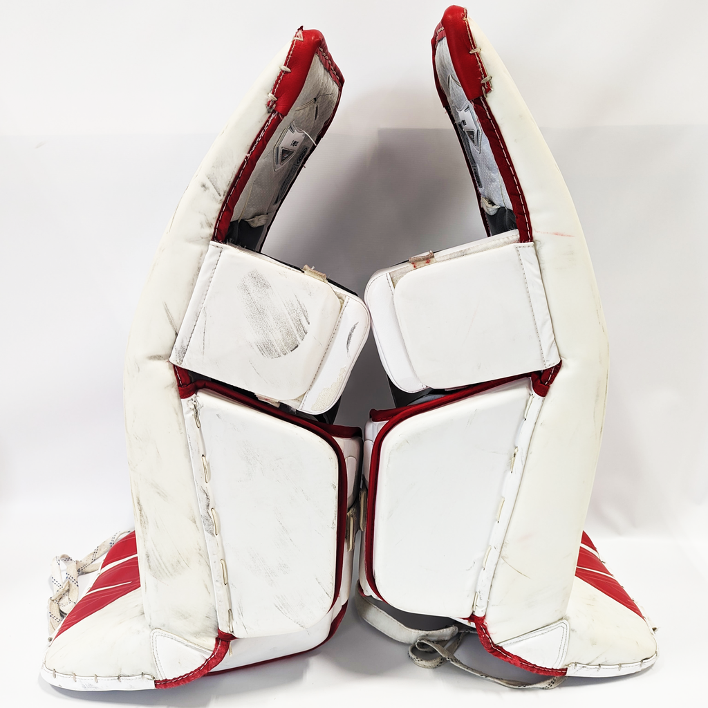Bauer Supreme Ultrasonic - Used Pro Stock OHL Goalie Pads (Red/White)
