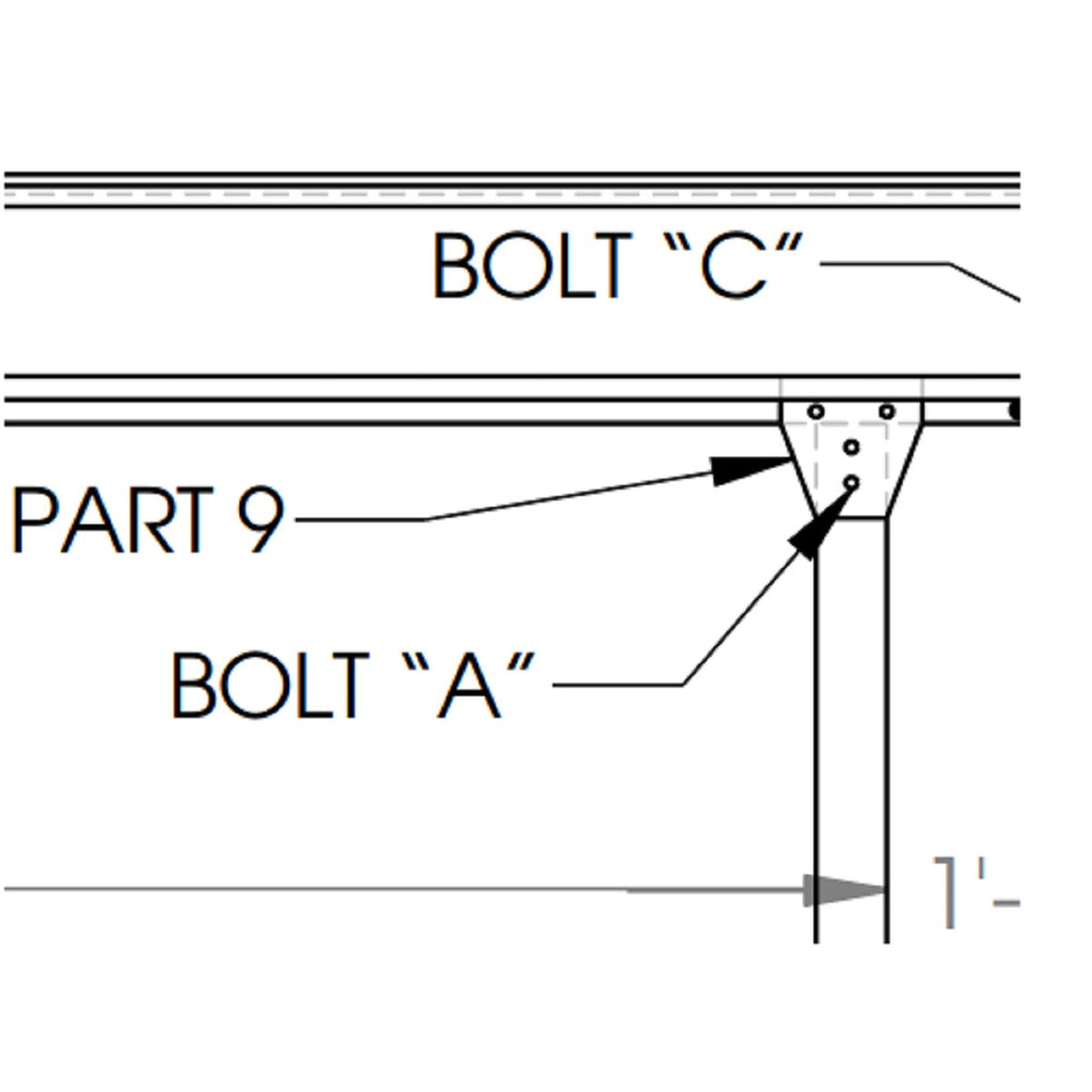 SunTrends Replacement Column Mounting Plate for Cabana Canopies