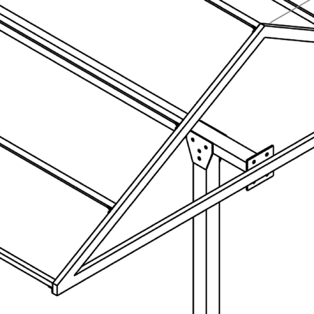 SunTrends Replacement Column Mounting Plate for Cabana Canopies