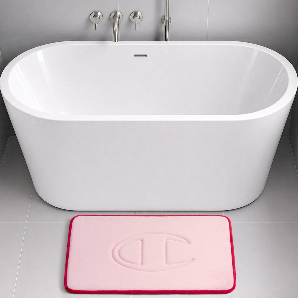 Quilted Logo Memory Foam Bath Mats