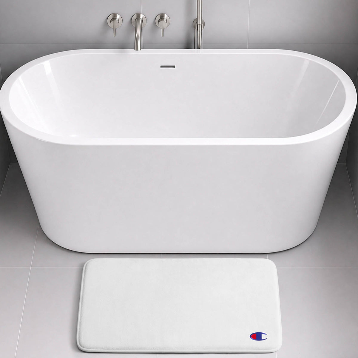 Logo Patch Memory Foam Bath Mats