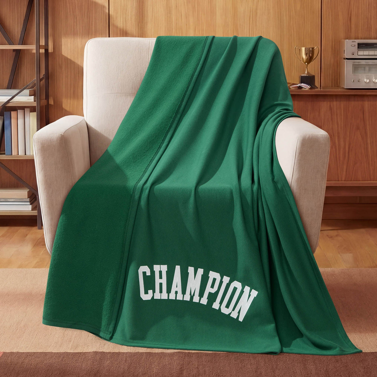 Jersey with Fleece Backing Throw Blanket
